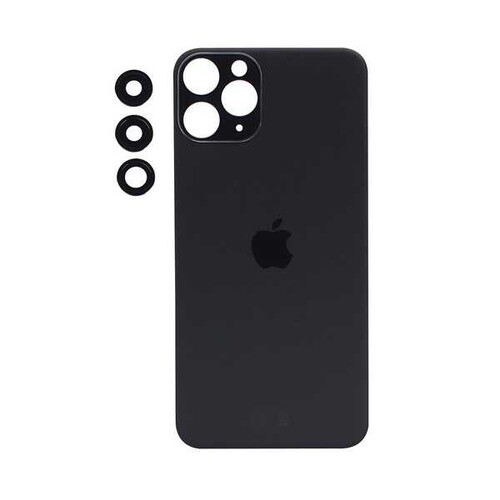 Apple Uyumlu iPhone 11 Pro Arka Kapak Kamera Lensli Siyah - Thumbnail