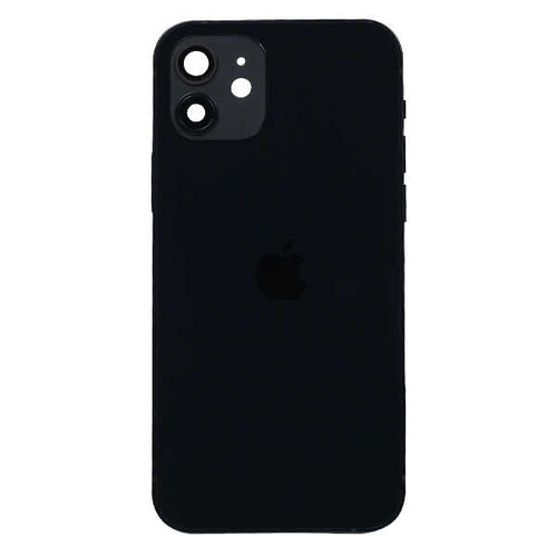 Apple Uyumlu iPhone 12 Kasa Kapak Siyah Dolu - Thumbnail