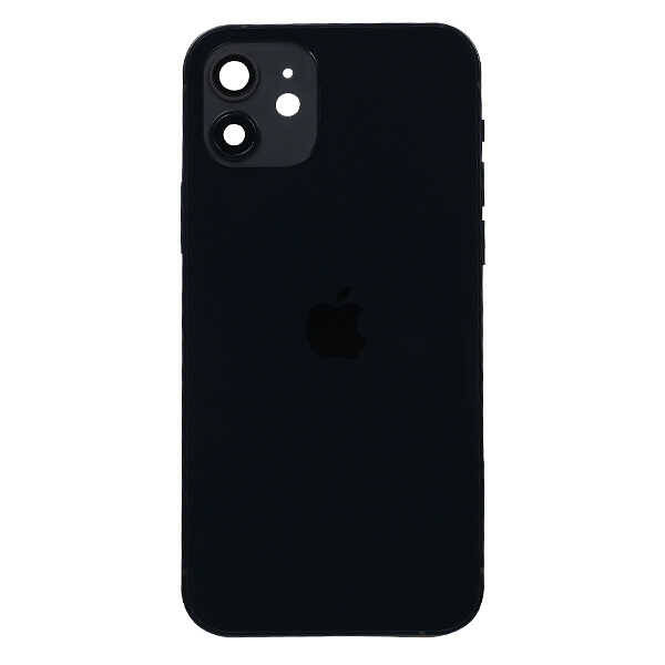 Apple Uyumlu iPhone 12 Kasa Kapak Siyah Dolu
