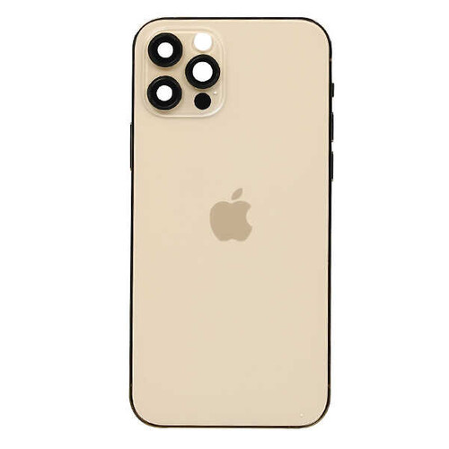 Apple Uyumlu iPhone 12 Pro Kasa Kapak Gold Dolu - Thumbnail