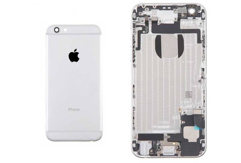 Apple Uyumlu iPhone 6 Kasa Gümüş Dolu