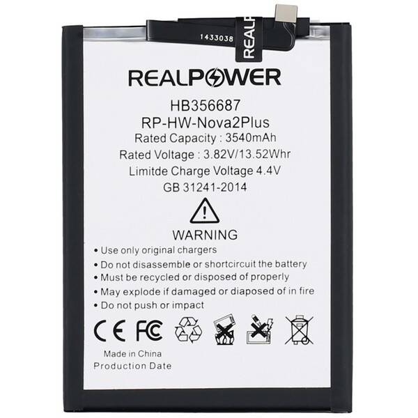 RealPower Huawei Uyumlu Nova 2s Batarya 3540mah