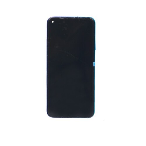 Huawei Uyumlu P40 Lite E Lcd Ekran Mavi Çıtalı - Thumbnail