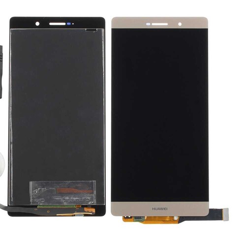 Huawei Uyumlu P8 Max Lcd Ekran Gold Çıtasız - Thumbnail