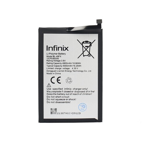 Infinix Uyumlu Hot 8 Lite Batarya Bl-49fx - Thumbnail