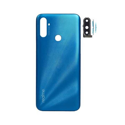 Realme Uyumlu C3 Arka Kapak Mavi - Thumbnail