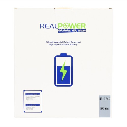 RealPower Apple Uyumlu iPad Mini Batarya 4440mah - Thumbnail