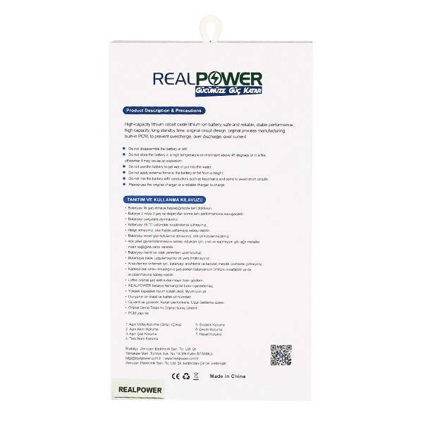 RealPower Apple Uyumlu iPhone 7 Plus Yüksek Kapasiteli Batarya 3700mah