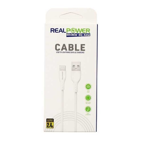 RealPower Apple Uyumlu iPhone Usb Lightning Şarj Kablosu OLD - Thumbnail