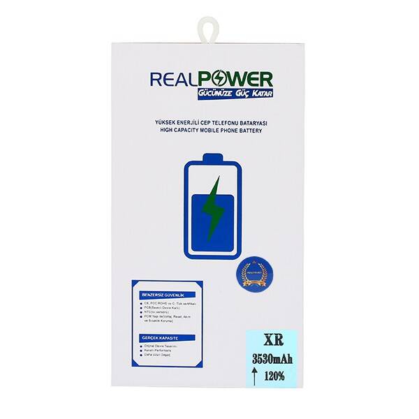 RealPower Apple Uyumlu iPhone Xr Yüksek Kapasiteli Batarya 3530mah