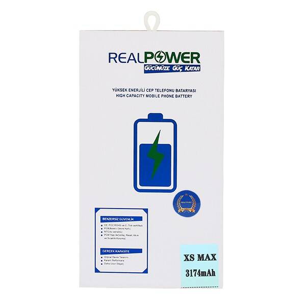 RealPower Apple Uyumlu iPhone Xs Max Yüksek Kapasiteli Batarya 3710mah