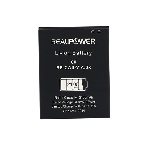 RealPower Casper Uyumlu Via 6x Batarya 2820mAh - Thumbnail