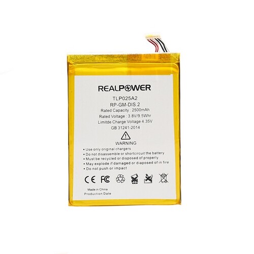 RealPower General Mobile Uyumlu Discovery E3 2 Batarya 2500mAh - Thumbnail