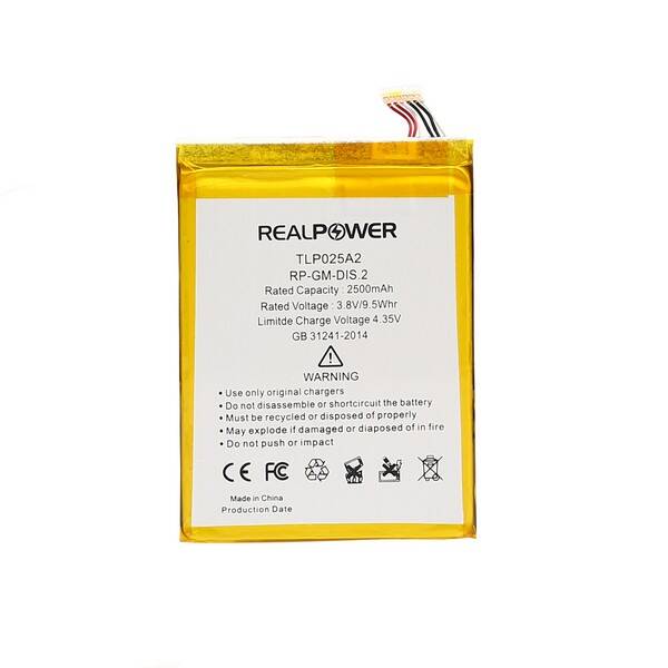 RealPower General Mobile Uyumlu Discovery E3 2 Batarya 2500mAh