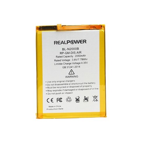 RealPower General Mobile Uyumlu Discovery E3 Air Batarya 2100mAh - Thumbnail