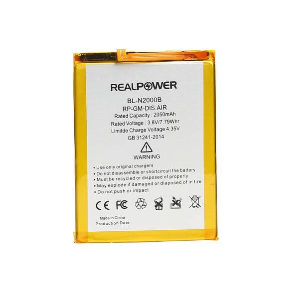 RealPower General Mobile Uyumlu Discovery E3 Air Batarya 2100mAh