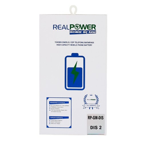 RealPower General Mobile Uyumlu Discovery E3 2 Batarya 2500mAh - Thumbnail