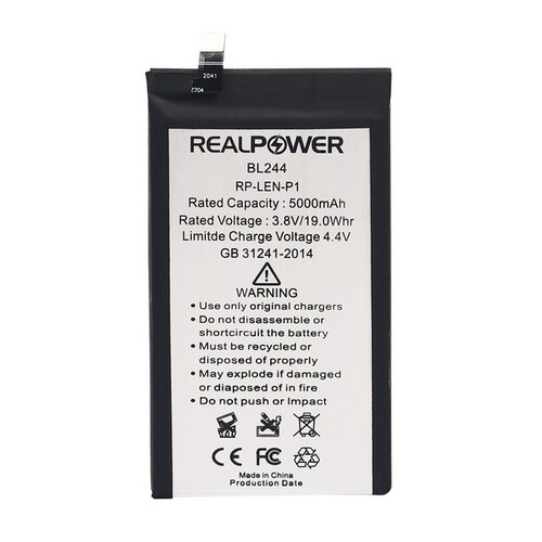 RealPower Lenovo Uyumlu P1 Batarya 5000mAh - Thumbnail