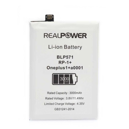 RealPower OnePlus Uyumlu 1 Batarya 3000mAh - Thumbnail