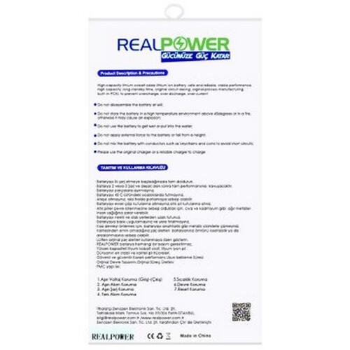 RealPower Oppo Uyumlu A73 Batarya 3115mAh - Thumbnail