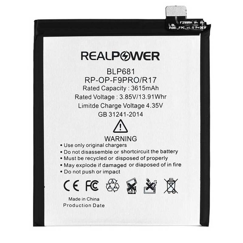 RealPower Oppo Uyumlu F9 Pro Batarya 3615mah