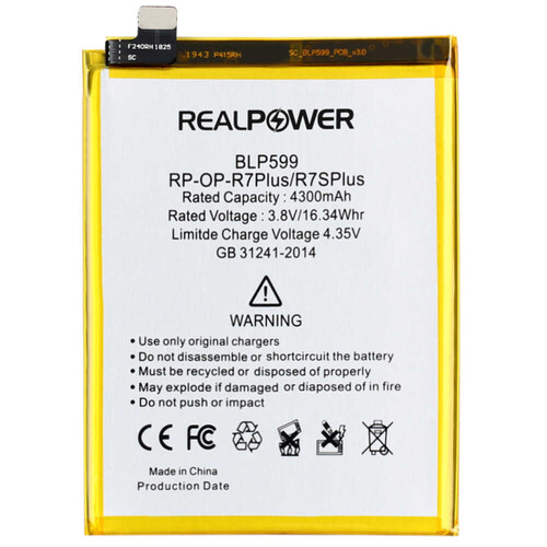 RealPower Oppo Uyumlu R7 Plus Batarya 4300mah - Thumbnail