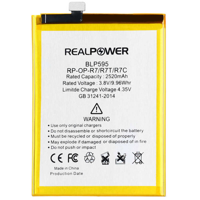 RealPower Oppo Uyumlu R7t Batarya 2520mah