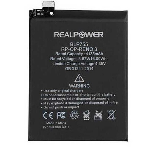 RealPower Oppo Uyumlu Reno 3 Pro Batarya 4135mAh - Thumbnail