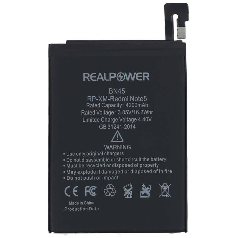 RealPower Xiaomi Uyumlu Redmi Note 5 Batarya 40200mah