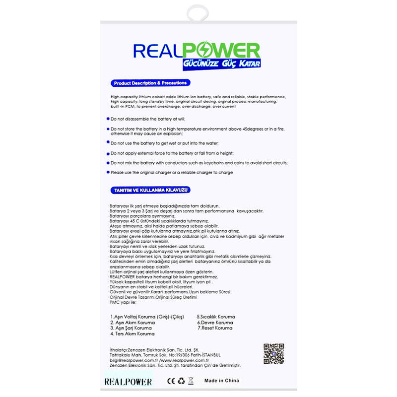 RealPower Samsung Uyumlu Galaxy A7 2016 A710 Batarya 3400mah