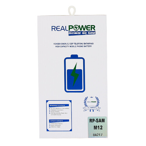 RealPower Samsung Uyumlu Galaxy M12 M127 Batarya 5000mah - Thumbnail