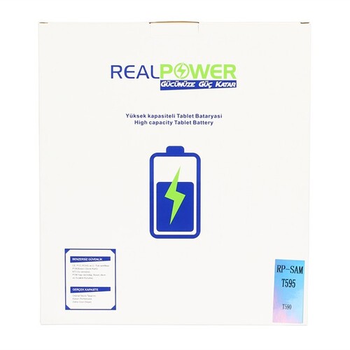 RealPower Samsung Uyumlu Galaxy Tab A 10.5 2019 T590 Batarya 7300mah - Thumbnail