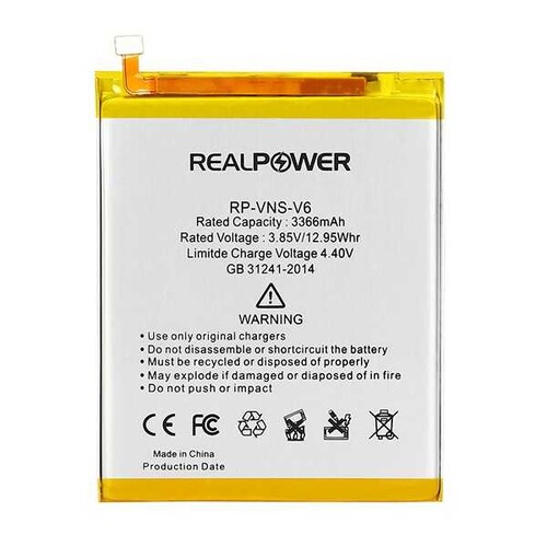 RealPower Vestel Uyumlu Venüs V6 Batarya 3366mah - Thumbnail