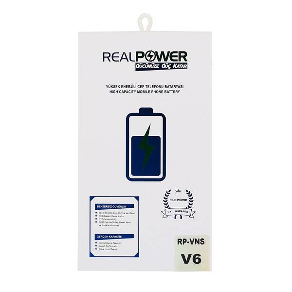 RealPower Vestel Uyumlu Venüs V6 Batarya 3366mah