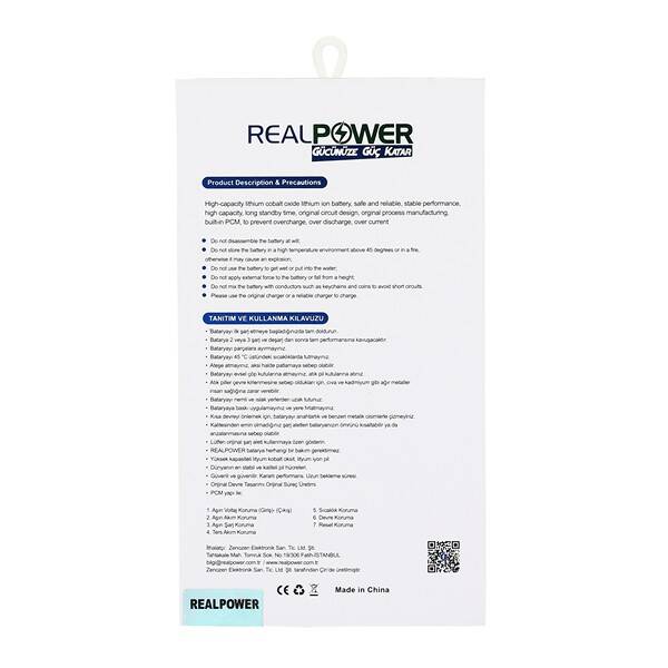 RealPower Vestel Uyumlu Venüs V6 Batarya 3366mah