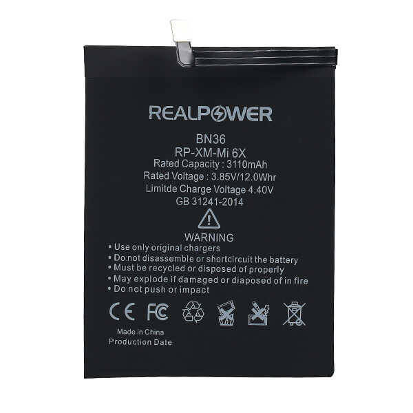 RealPower Xiaomi Uyumlu Mi A2 Batarya Pil