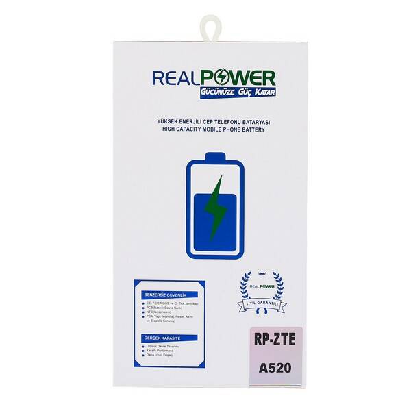 RealPower Zte Uyumlu Blade A520 Batarya 2400mAh