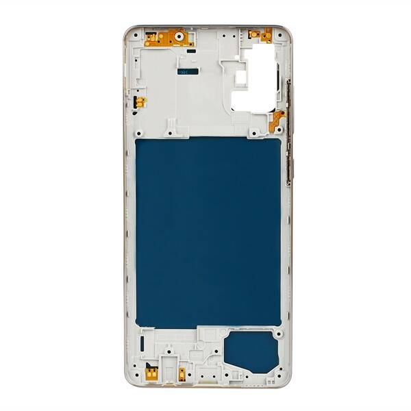 Samsung Uyumlu Galaxy A71 A715 Kasa Kapak Beyaz Çıtasız