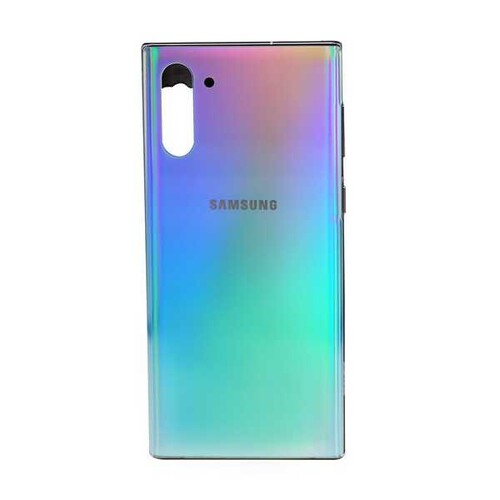 Samsung Uyumlu Galaxy Note 10 N970 Kasa Kapak Silver Çıtalı - Thumbnail