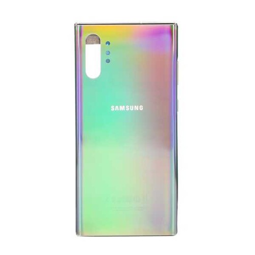 Samsung Uyumlu Galaxy Note 10 Plus N975 Kasa Kapak Silver Çıtalı - Thumbnail