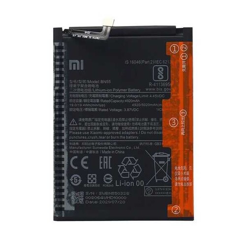 Xiaomi Uyumlu Redmi Note 9s Bn55 Batarya Pil - Thumbnail